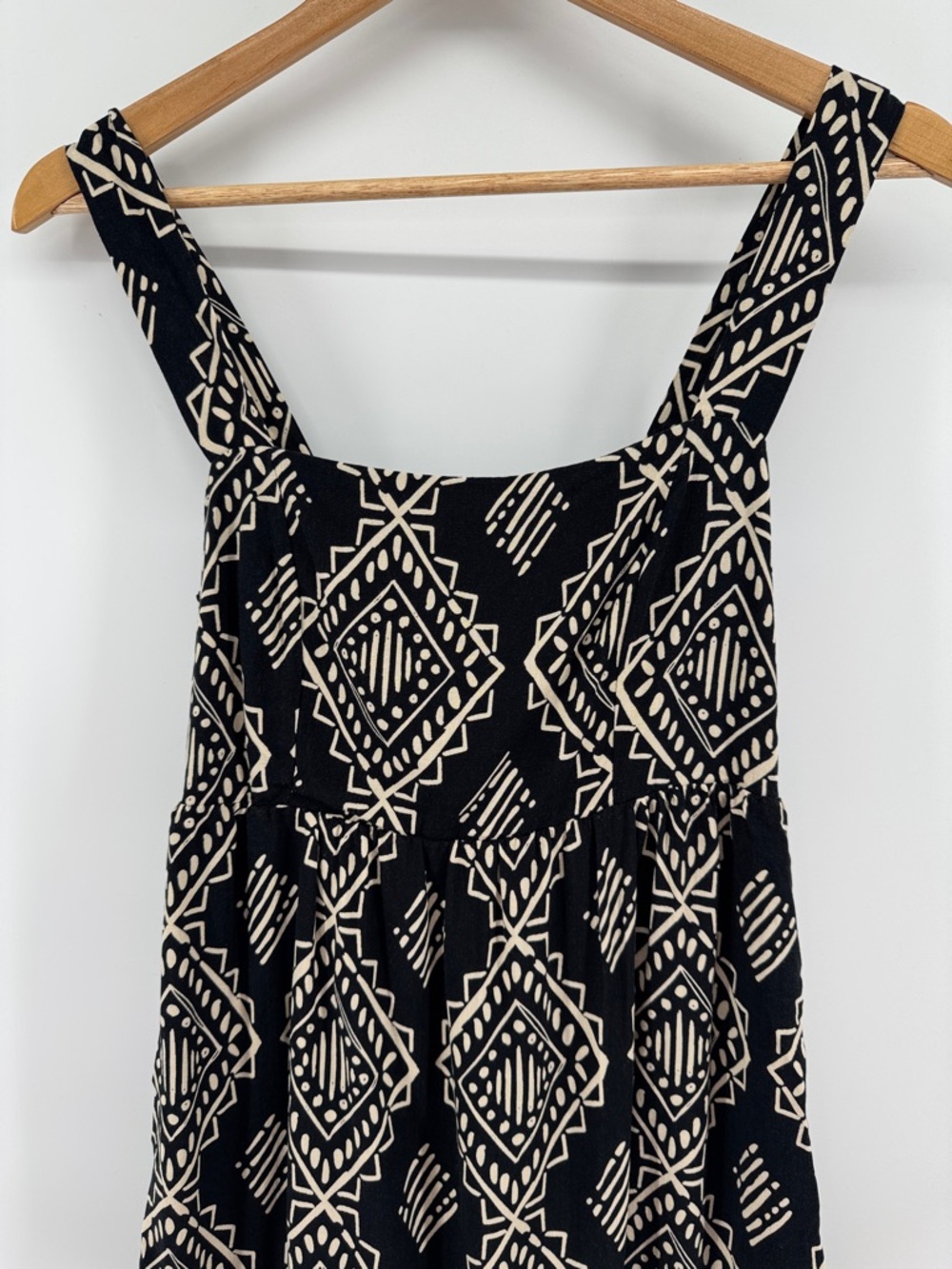Rewind Black and Cream Geometric Tribal  Sundress Women's Size Medium Festival - Picture 3 of 10